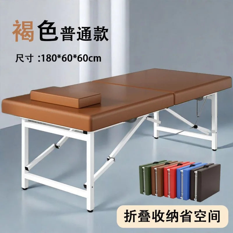 Portable Folding Massage Table Lightweight Adjustable Height Spa Salon Home Therapy Bed Face Cradle Carry Case Furniture