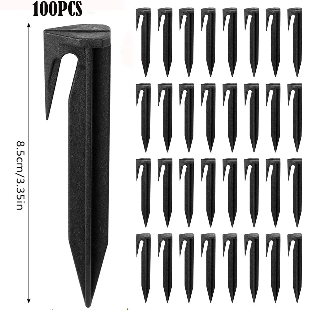 10Pcs Garden Lawn Mower Peg Boundary Nail Plastic Lawn Edging Stake Landscape Edging Spike Garden Netting Ground Stakes Durable