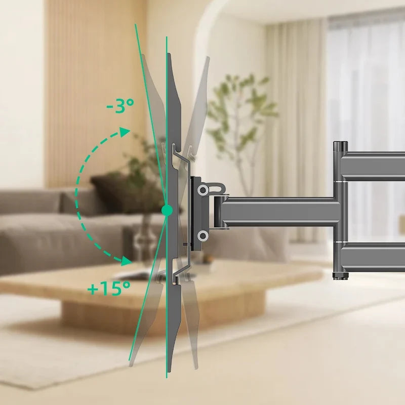 26-55inch Full Motion TV Wall Bracket Swivel Tilt Level Articulating, Max VESA 400x400mm,70cm Extension Long Arm TV Wall Mount