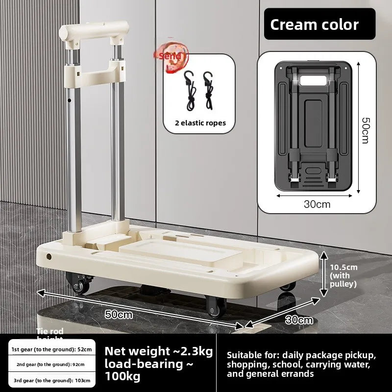 Folding Collapsible Garden Cart Portable Heavy Duty Utility Wagon Shopping Luggage Trolley Hand Truck Home Yard Outdoor Wagon
