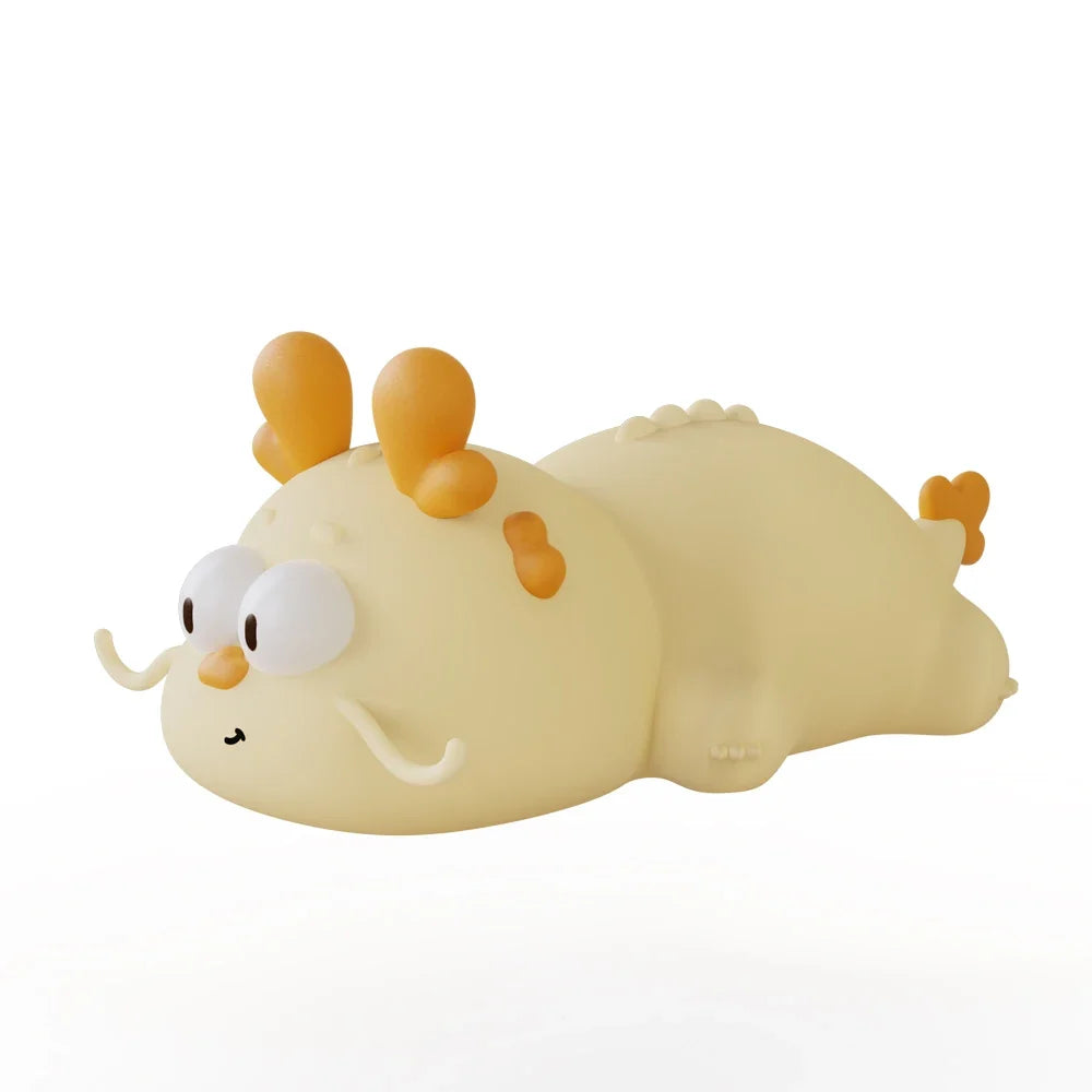 Dinosaur Night Light Chinese Dragon Night Lamp Cute Silicone Lamp Touch Timing Desktop Decorative Lamp Children's Birthday Gift