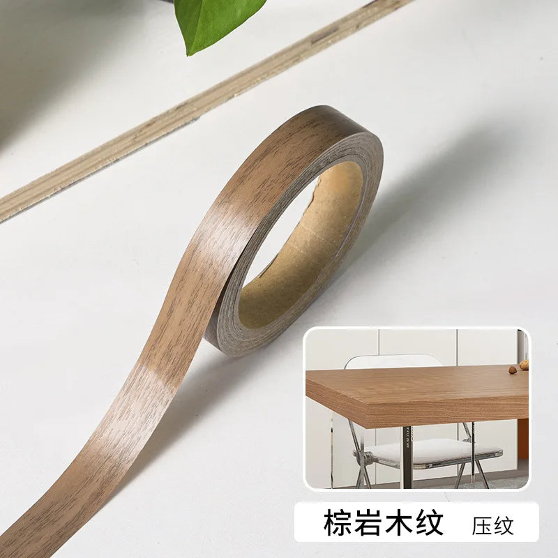 Hot Melting Adhesive Furniture Tape Wood Grain Tape Real Wood Pre-Adhesive Trim Bed Frame Edge Decorative Beautiful Seam Sticks
