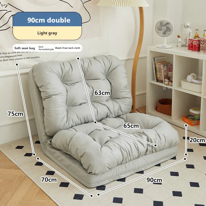 Foldable Lazy Sofa Bedroom Tatami Sets Bed Back Balcony Large Chair Foldable Chair Lounge Sofa Living Room Single Recliner 2025