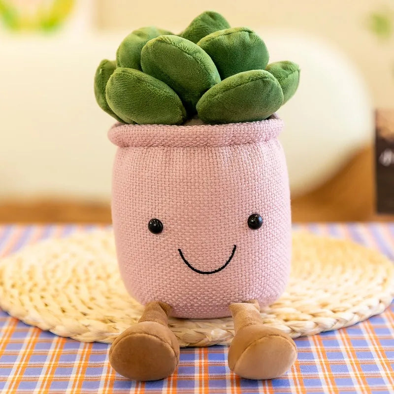 Halloween Christmas Creative Simulation Plants Succulent Plush Greenery Ornaments Catching Machine Rag Dolls Home Accessories