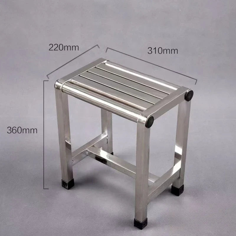 Multi Functional Stainless Steel Stool - Durable Thick & Sturdy Stool, Ideal for Living Room, Bathroom, Kitchen, Corridors