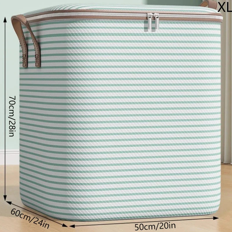 1pc Household Large Capacity Storage Bag Non-woven Material Closet Wardrobe Organizer Can Be Used For Quilt Clothing Toys