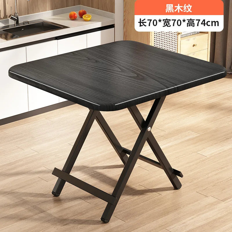 Folding Dining Table Portable 80X80Cm Compact Square Lightweight Carry Handle Easy Setup Small Apartment Home Office Camping