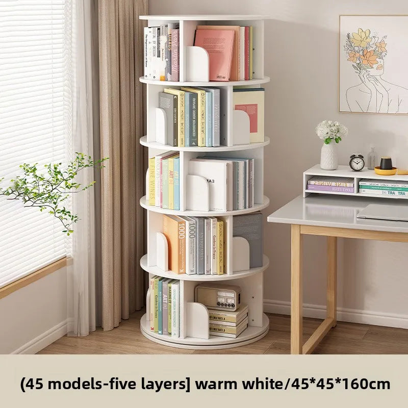 Rotating bookshelf Floor storage shelf Children's simple picture book rack