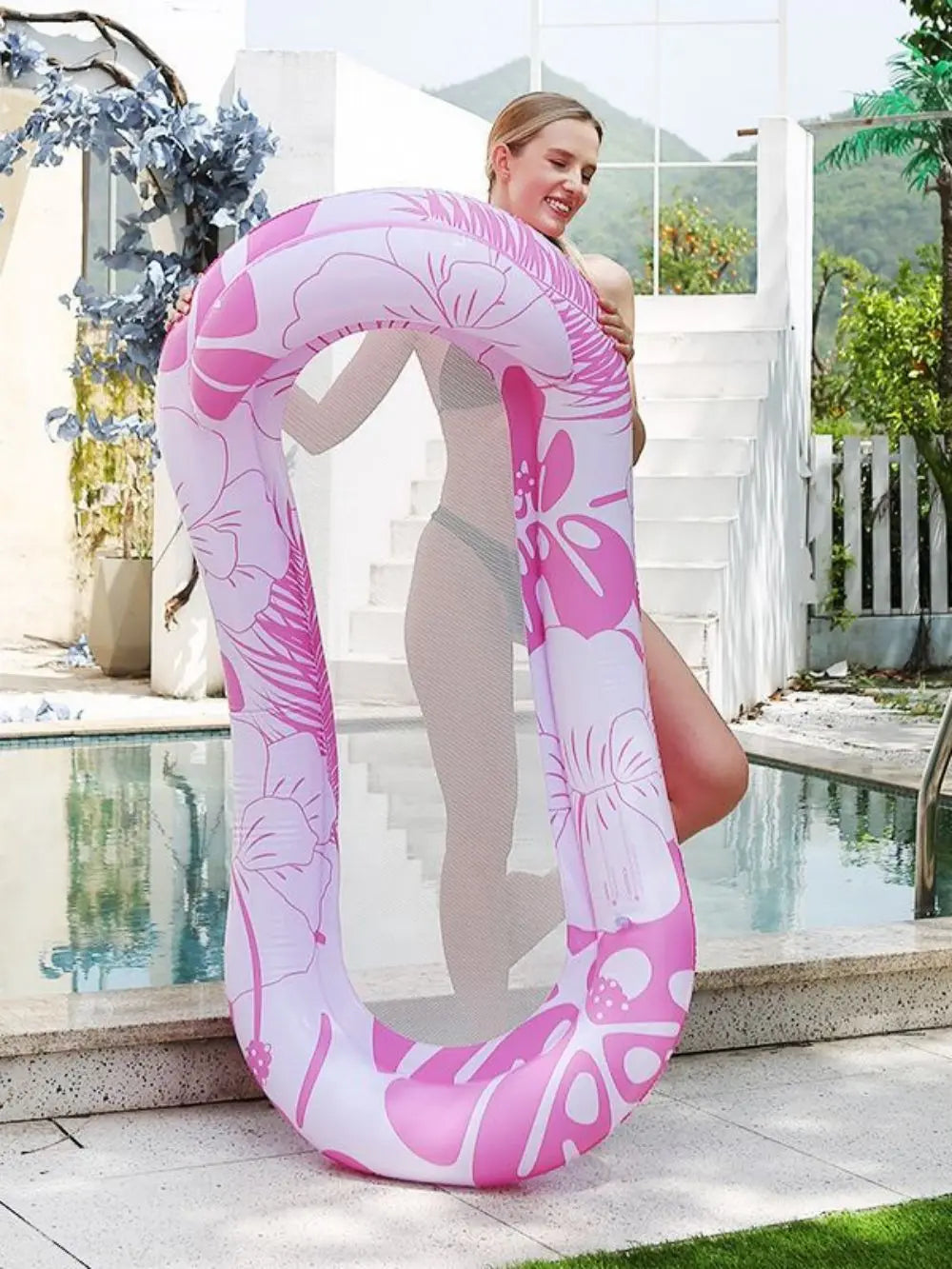 Inflatable Water Mat Float, Floating Raft for Swimming Pool, Beach and Lake, Ultimate Comfortable Lounging Mattress