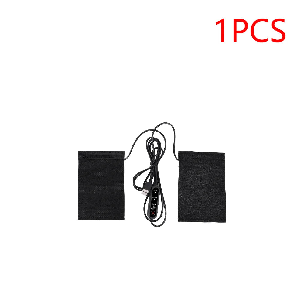 12V USB Motorcycle Heating Handlebar Cover Electric Heated Handgrips Warmer Anti Slip Heated Handle Cover for Outdoor Riding