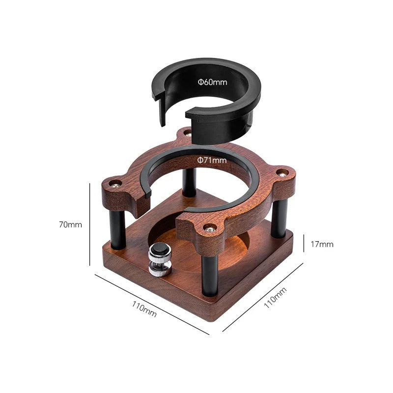 51/53/54/58mm Wood Espresso Tamper Station Stand Portafilter Holder Filter Screen Holder Espresso Tamping Storage Rack Barista