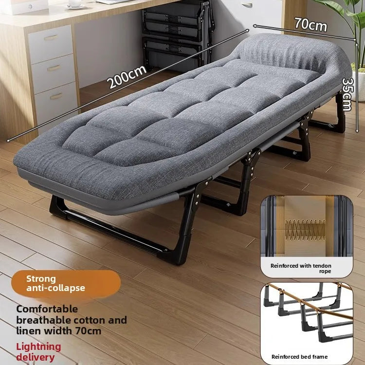 Lunch break folding bed office single recliner portable hospital escort march dual-purpose nap bed