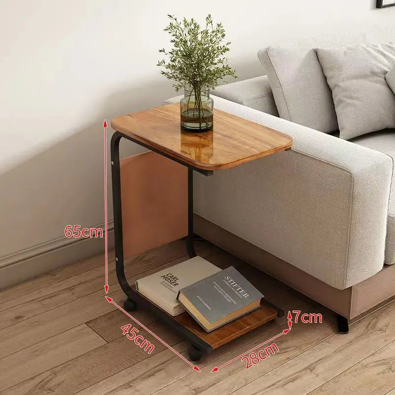 Mobile Bedside Table Nightstand Rolling Storage Cabinet Drawer Small Side Table Sofa End Table Bedroom Living Room Nightstand