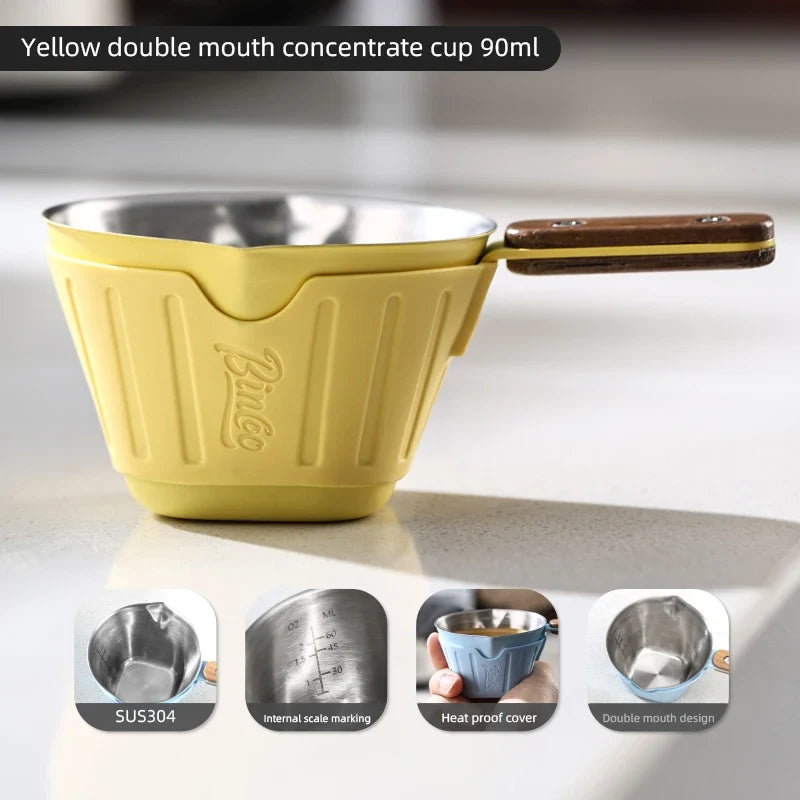 Bincoo Multi Color Espresso Shot Glass, 304 Stainless Steel with Heat Resistant Design and Precise Measurement Scale for Barista