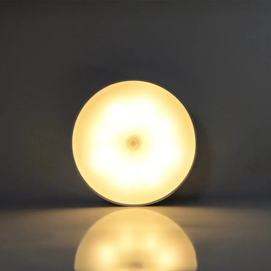 HPH Motion Sensor LED Night Light USB Rechargeable For Kitchen Cabinet Wardrobe Lamp Staircase Wireless LED Closet Light