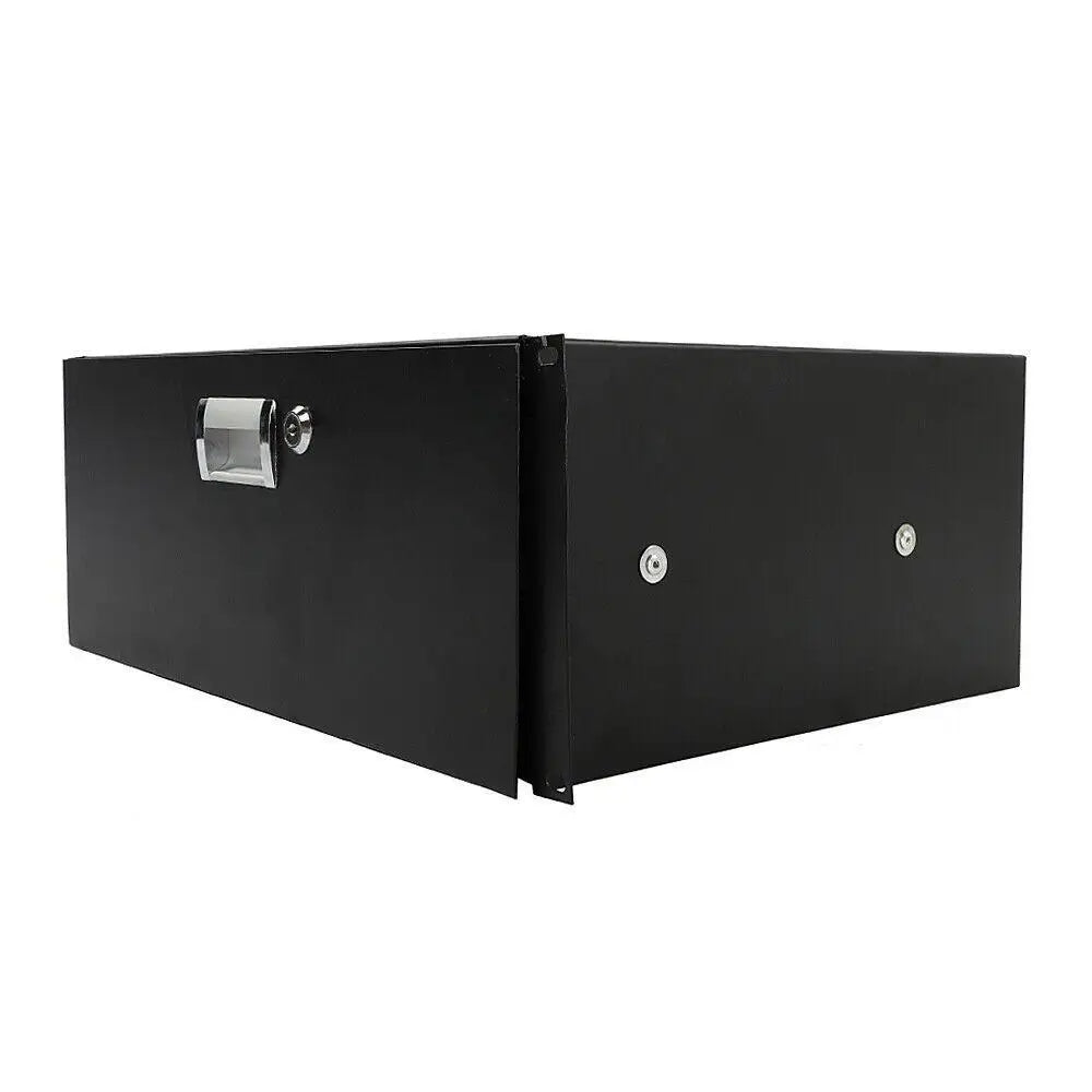 4U Professional Rack Case 19" Steel Plate DJ Drawer Equipment Cabinet with Key