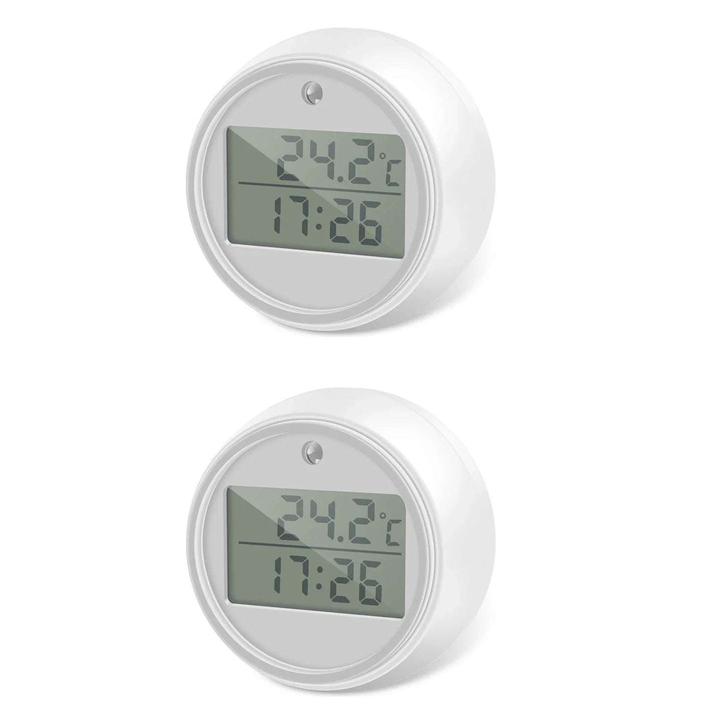 1/2Pcs Ice Bath Thermometer with Timer Small Floating Waterproof Thermometer with Clear Display Flashing Light for Hot-Cold Bath