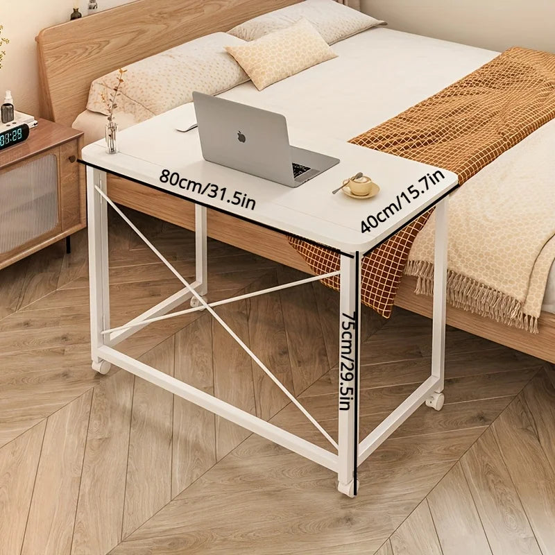 Folding desk, movable desk, home student computer desk, study desk, bedroom bedside desk, office desk computer desk