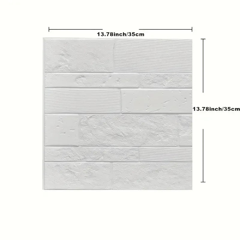 5-15pcs 35cm x 35cm 3D Self-adhesive Solid Color Wall Sticker Waterproof DIY Living room Background Brick Pattern Home Decor 