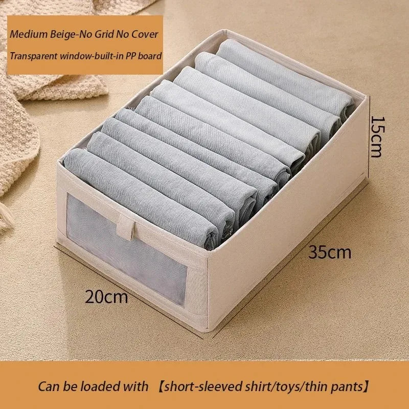 1pcs Visible Wardrobe Storage Organizers Cabinet Drawer Clothes Storage Box for T-Shirts Jeans Underwear Pants Organizer Box
