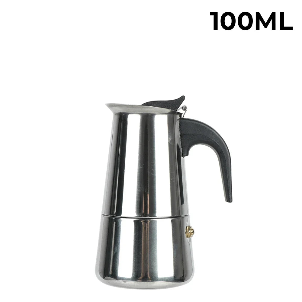 New 50ml-600ml Moka Pot Aluminum Household Electric Burner Stove Top Espresso Percolator Coffee Maker Coffee Extraction Pot