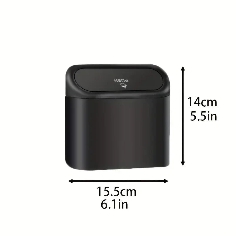 Car Trash Can (with Lid) Small Car Trash Can, Leak-proof Mini Car Accessories