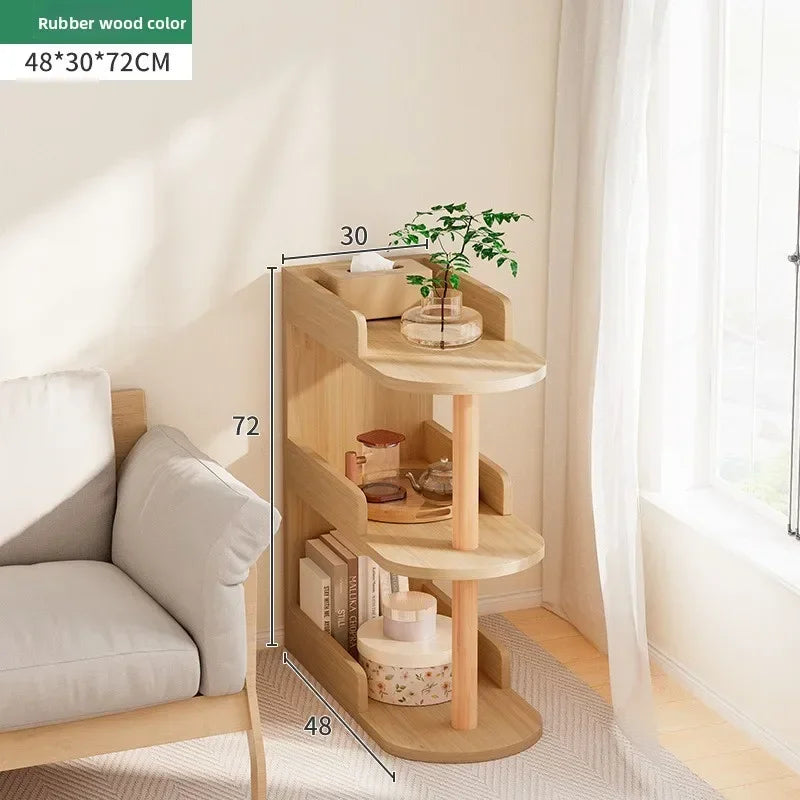 Bedroom bedside clip gap storage shelf storage cabinet small bookshelf floor rack