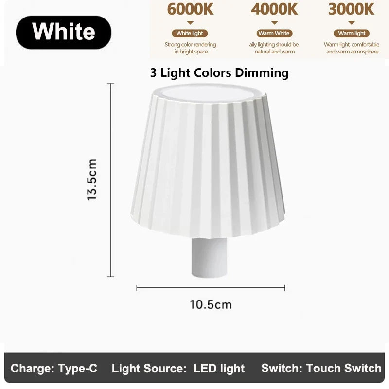 Wine Bottle LED Wireless Table Lamp 2000mAh 7 Colors Dimmable RGB USB Rechargeable Dining Table Lights Beverage Lamp Top touch