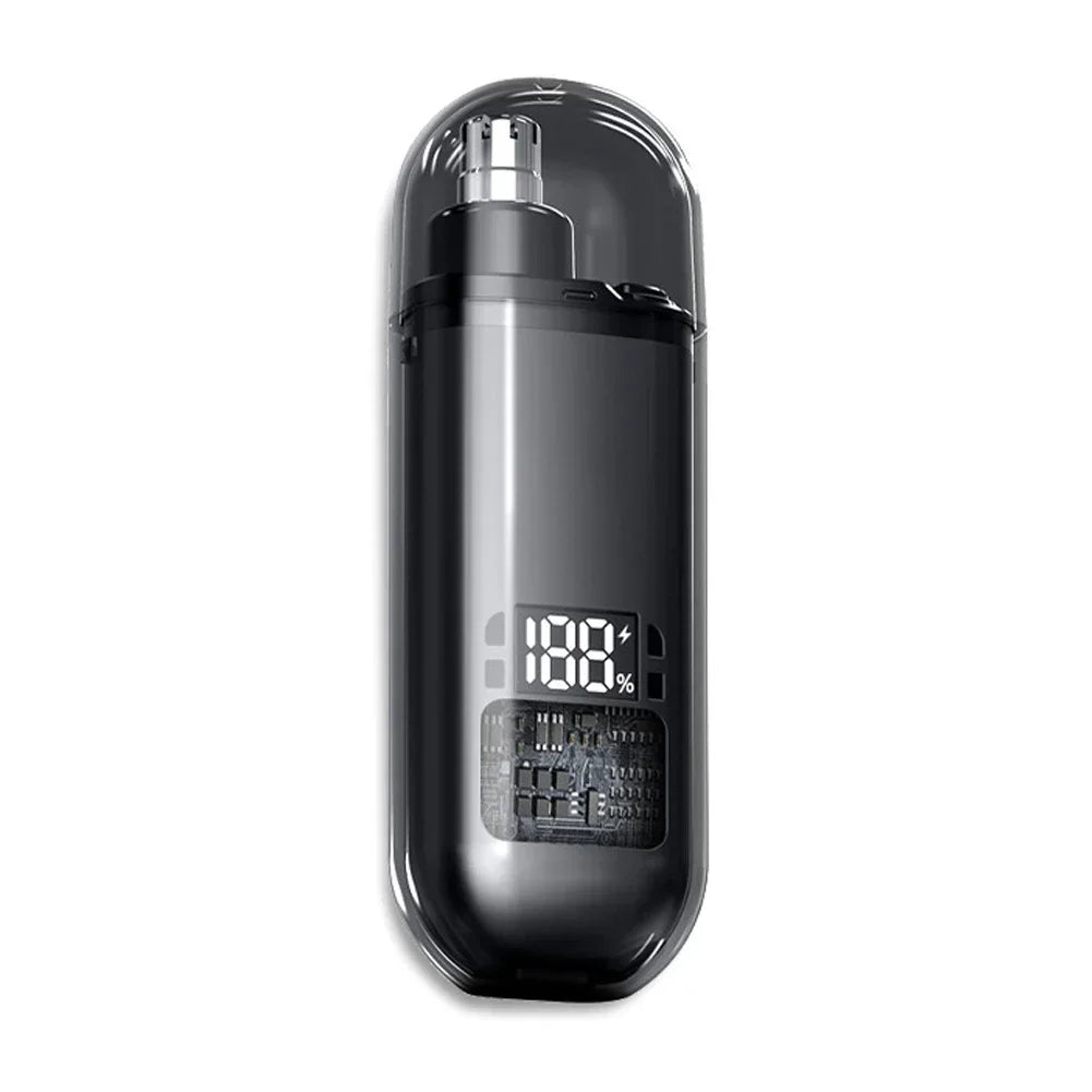 Rechargeable Nose/Ear Hair Trimmer for Men & Women - 2-in-1 Waterproof Dual Blade, Cordless Auto Groomer with USB Charging