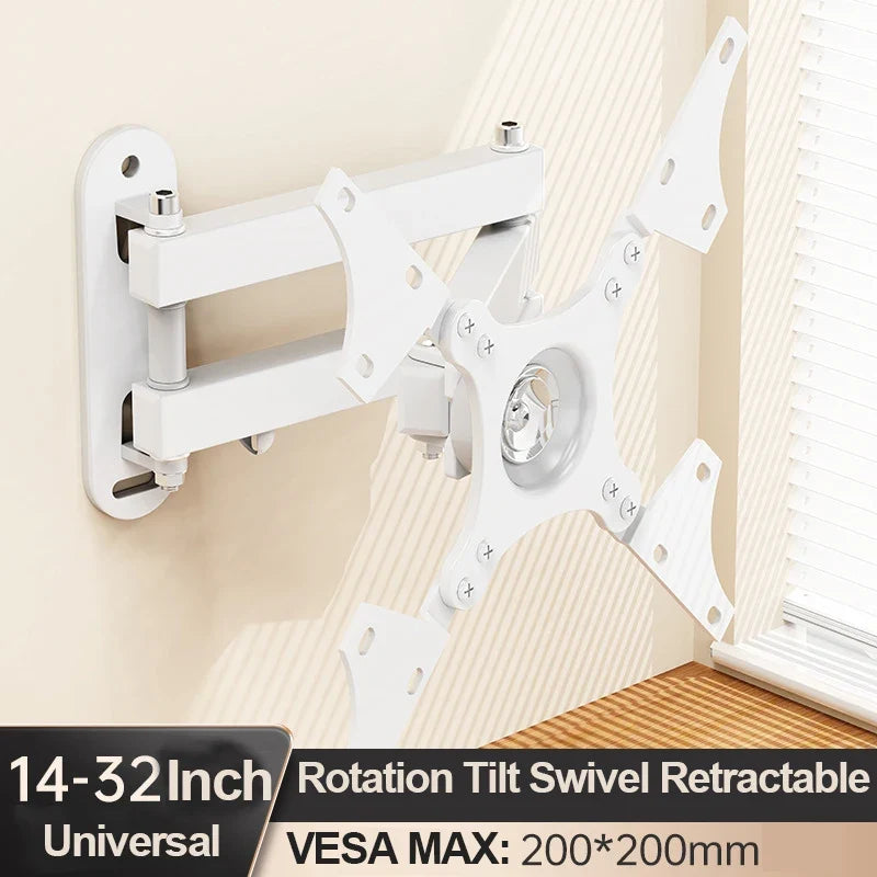 20° tiltable TV Wall Mount Bracket 360° Rotated Holder Universal TV Mounts for 10-32 Inch LCD LED Monitor Flat Panel Halloween