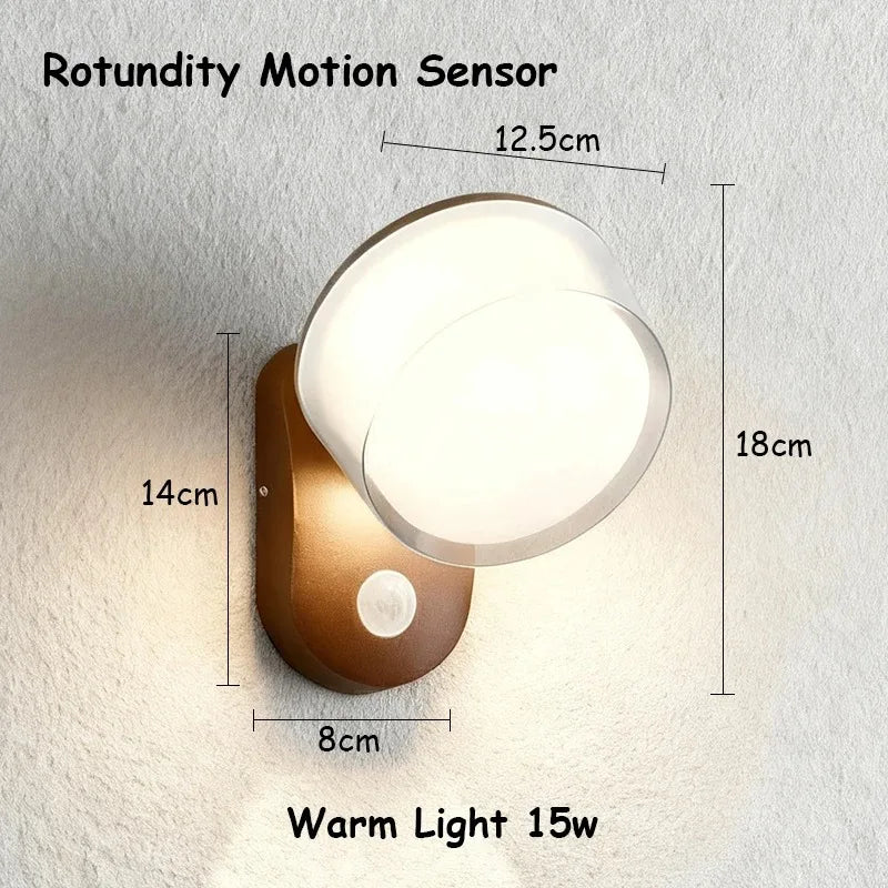 Courtyard Wall Lamps with Sensor Outdoor Waterproof Wall Lamps Villa Entrance and Terrace Lighting Lamps, Outdoor Balcony Lamps