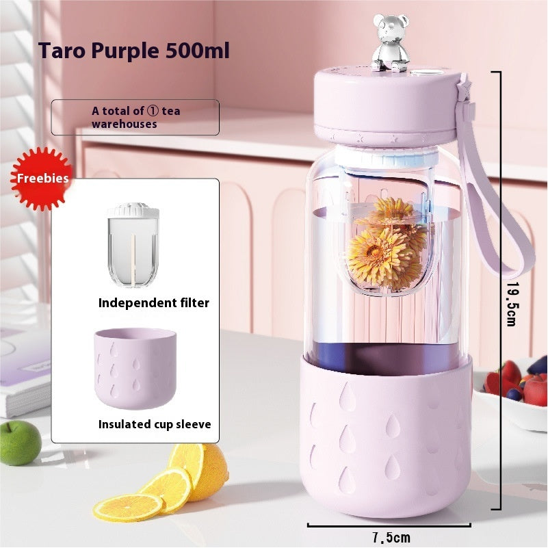 Magnetic Tea Infuser Glass Cup