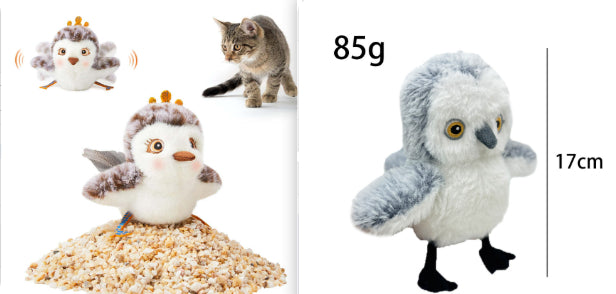 Interactive Cat Plush Toys For Indoor Cats Automatic Flapping Bird Cat Toy USB Rechargeable Electronic Pet Enrichment Toys