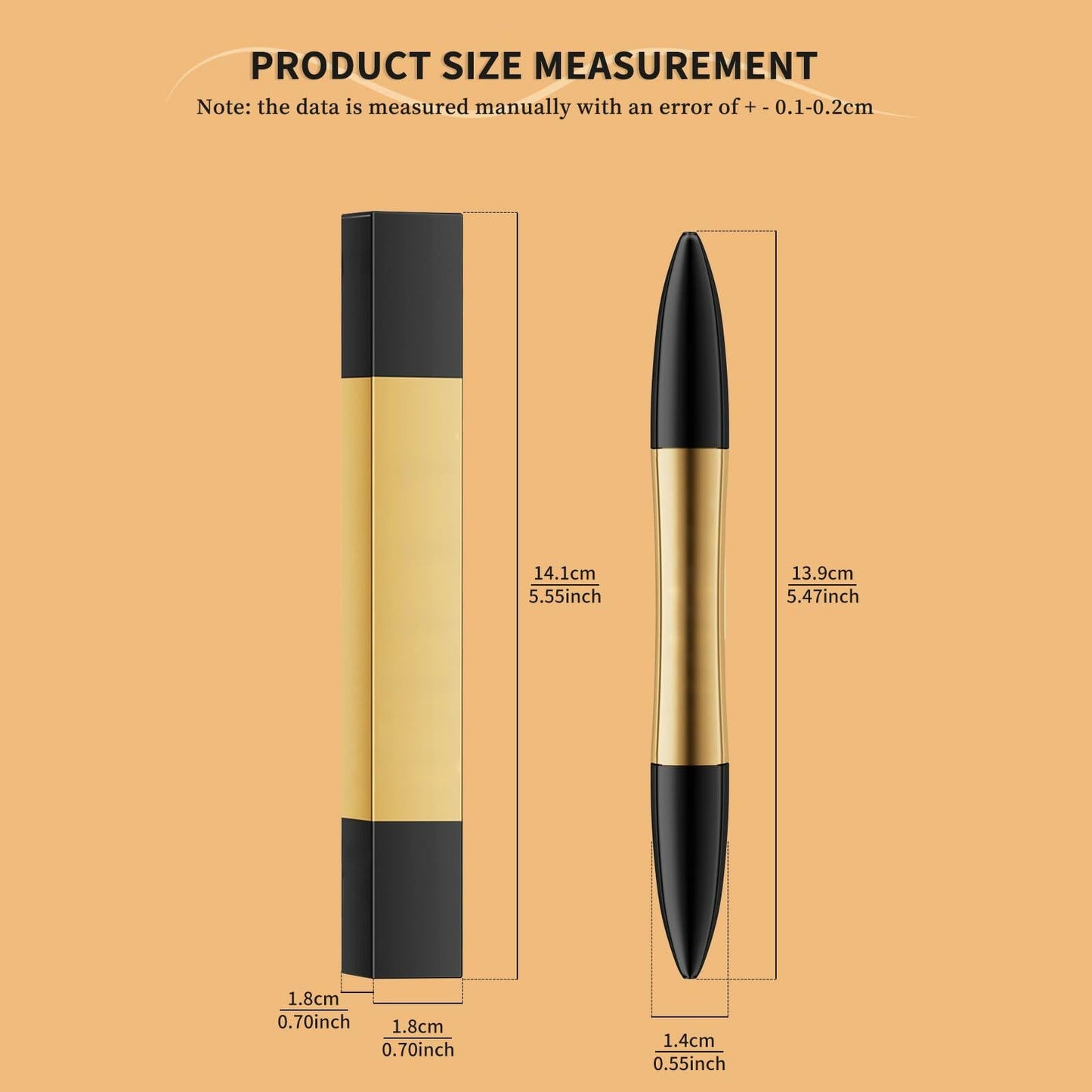 YIWANLLE 2in1 Magic Eyebrow Pencil 3D Microblading Fork Tip Light Brown 1 Count