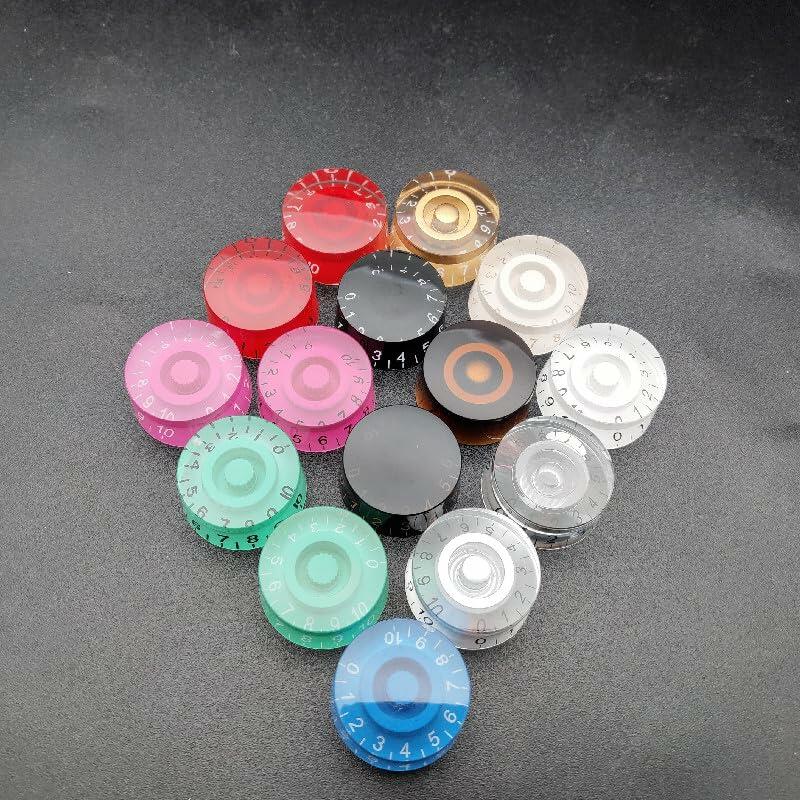 SAPHUE 4PCS Speed Control Knobs Electric Guitar Tone Volume Black