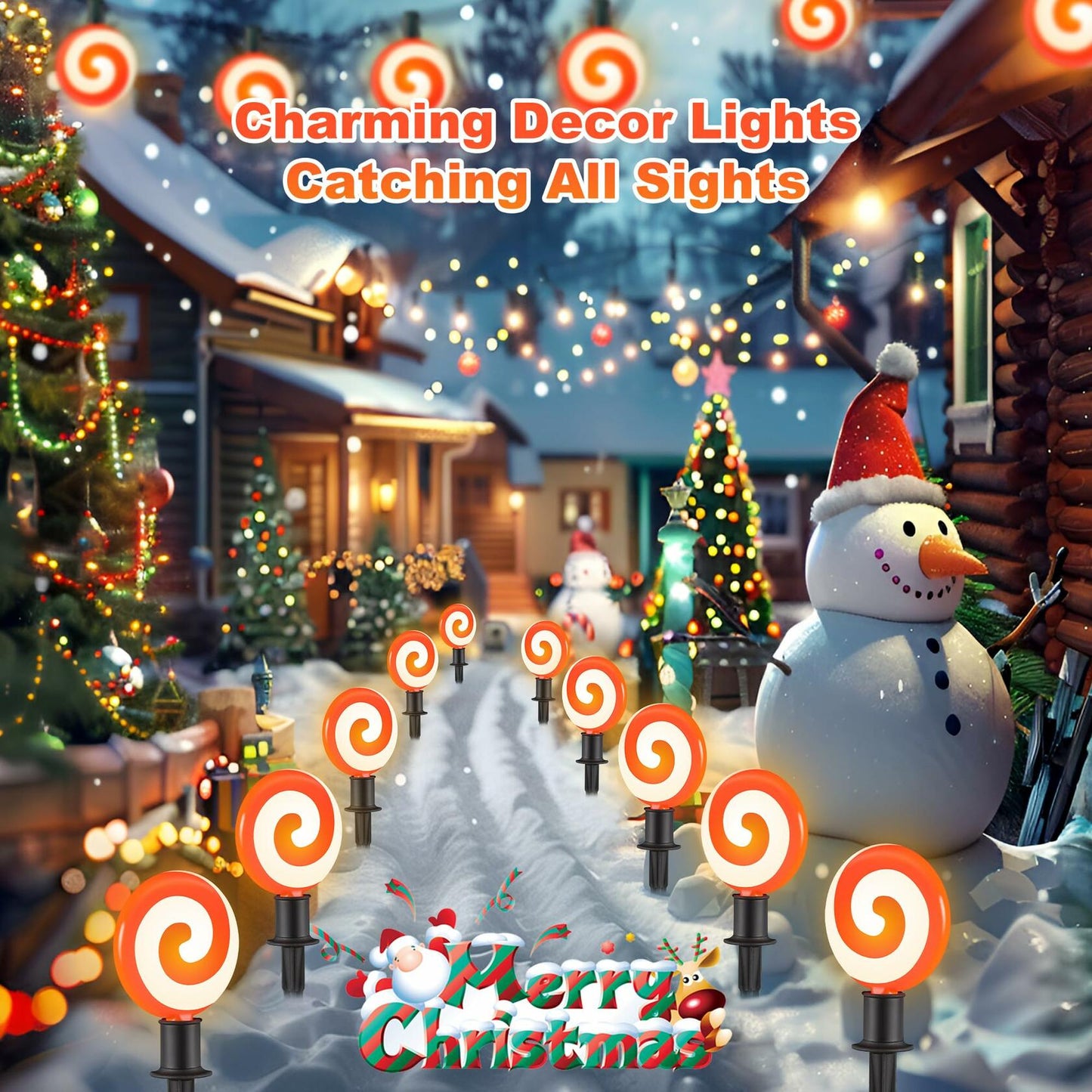Ultimate Unicorn LED Red Spiral Lollipop Pathway Lights Outdoor Garden