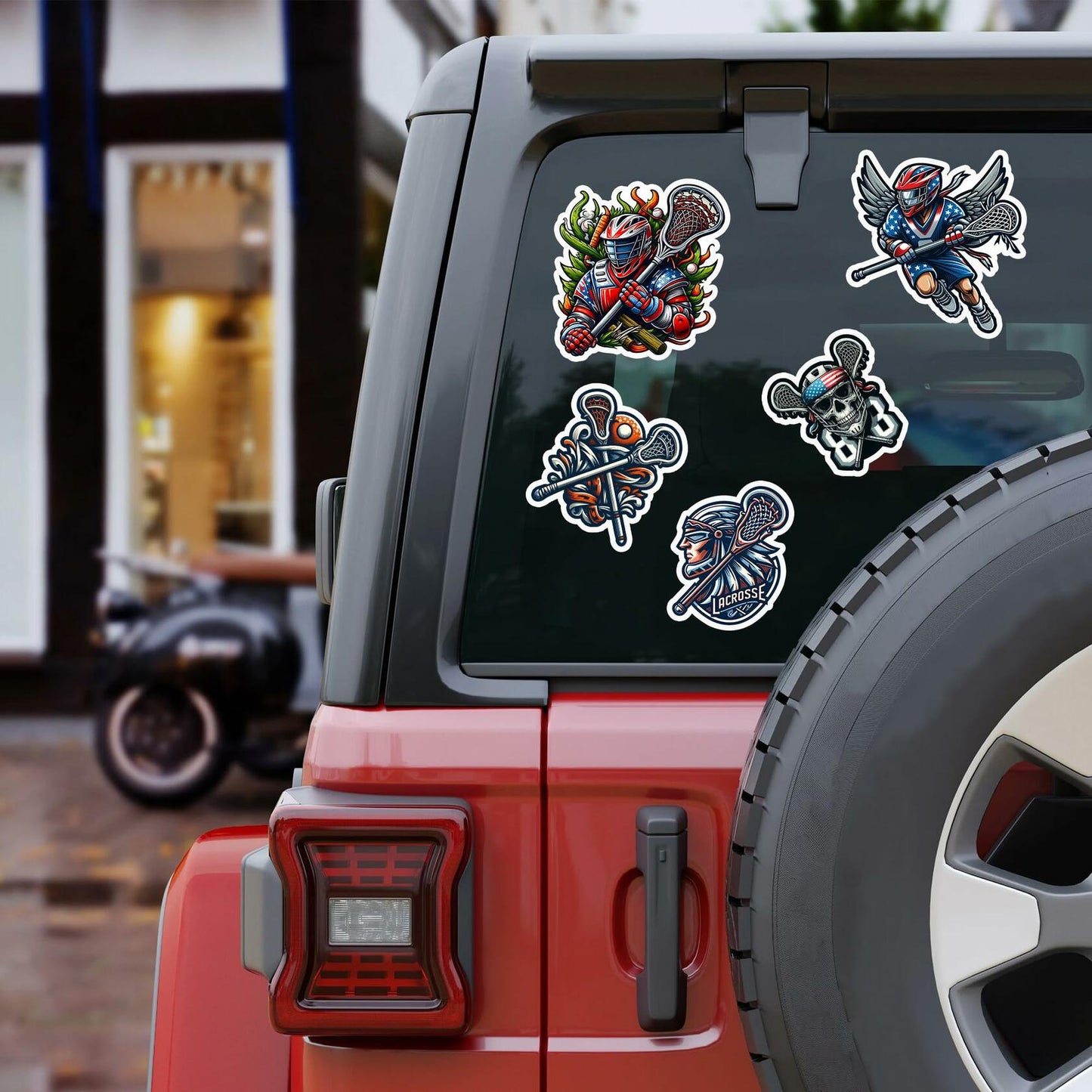 BIGZORO Lacrosse Stickers Waterproof Vinyl Decals 50 PCS Cartoon