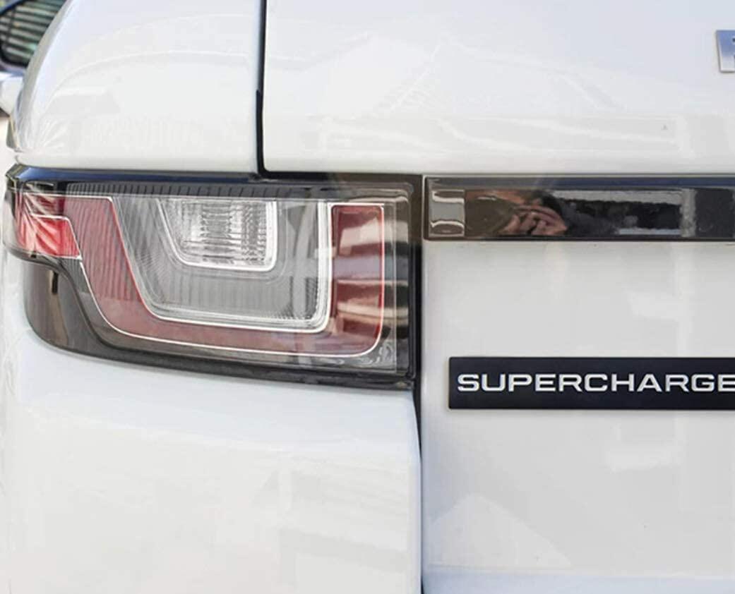 ChezMax 2Pcs 3D Raised Supercharged Car Emblem Badge Sticker Silver Red