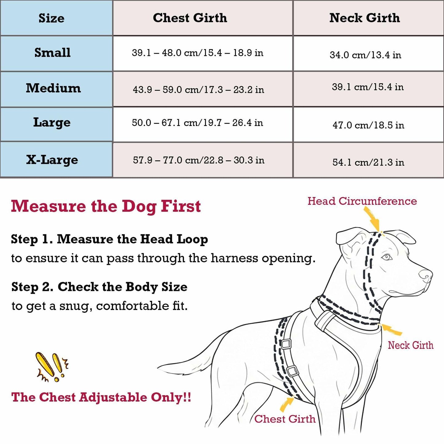 Kumihigh Yellow Dog No Pull Padded Escape Proof Harness XL Vibrant Color