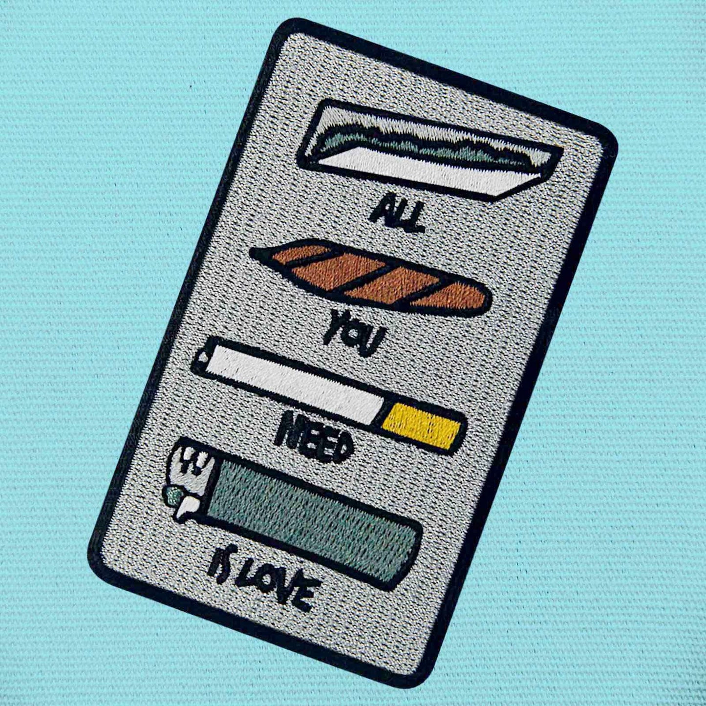 ZEGINs All You Need is Love Embroidered Patch Iron-On Sew-On Badge