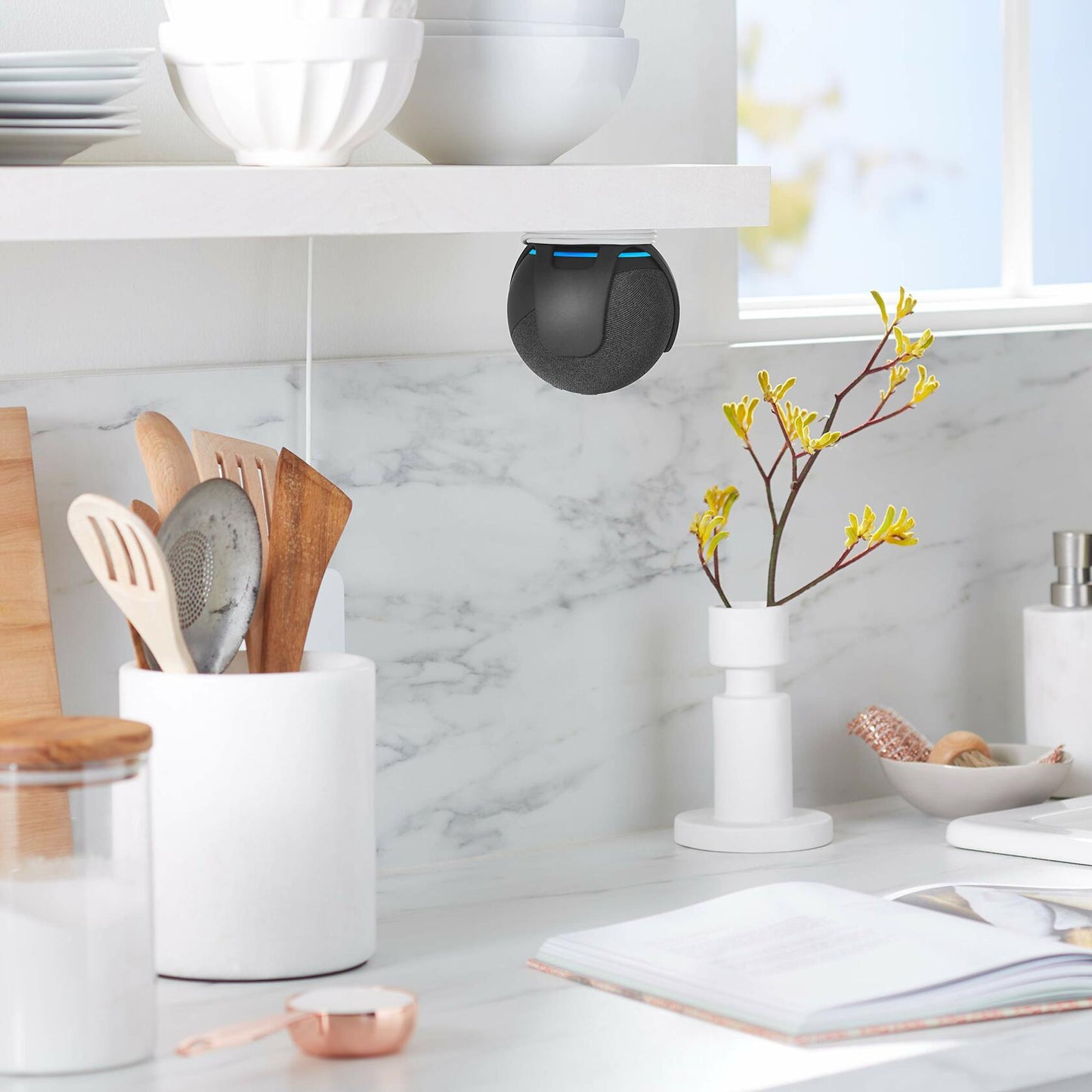 EchoGear Wall Mount for Amazon Echo Dot 4th Gen White EGMA-EDM3l2-W2