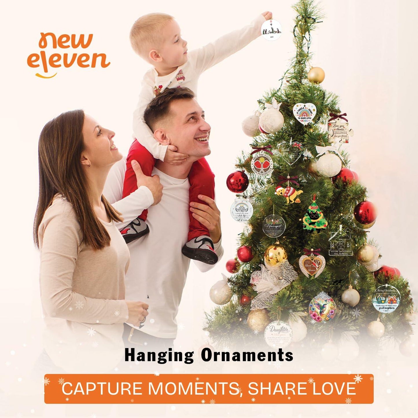 NewEleven Valentines Day Gifts 2025 Glass Ornaments for Couples Engaged 2025