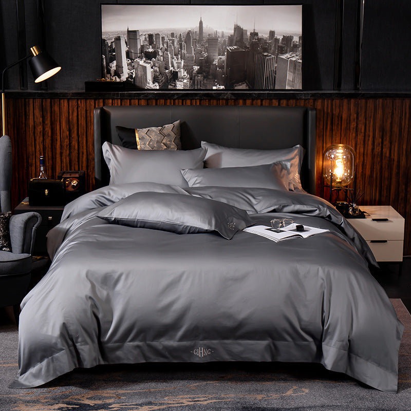 Pure Color Cotton Bed Sheet Set