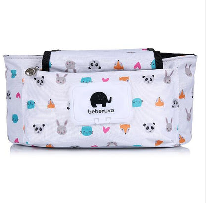 Print Strollers Baby Trolley Bag with Detachable Handbag Multifunctional Baby Stroller Organizer Pram Buggy Cart Hanging Bag XV2