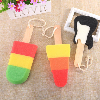 Attractive Ice-Cream-Shaped Bath Cotton Multi-Functional Ice-Cream Sponge Brush Bath Can Be Hung Water Cup Cleaning Sponge