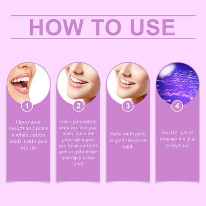 Dental Beauty Kit Diy Fashion Dental Decoration Personality Shine Light Smile Style Dental Drill