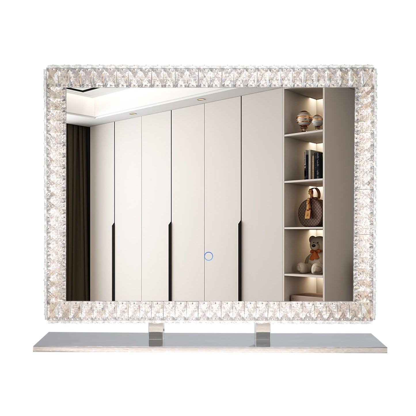 LED Crystal Mirror Light With Dimmable Lights