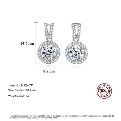 PAG & MAG Moissanite S925 Silver Stud Earrings