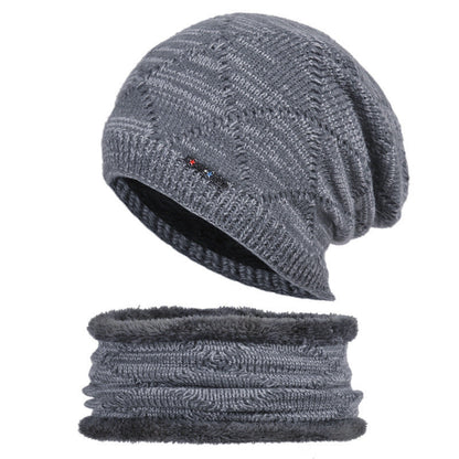 Biking Men's Two-piece Woolen Hat with Ear Protection