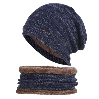 Biking Men's Two-piece Woolen Hat with Ear Protection
